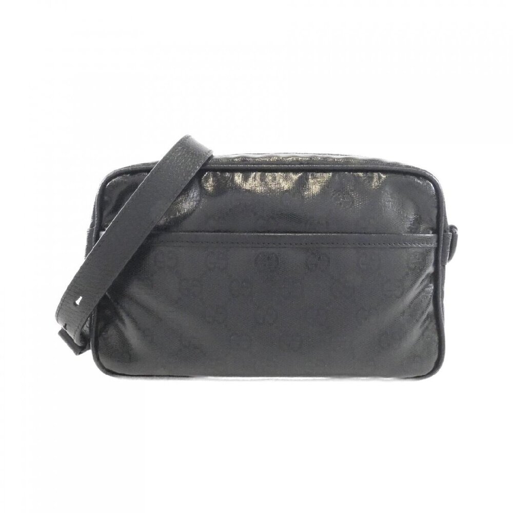 Gucci GG Crystal Shoulder Bag monogrammed canvas black leather